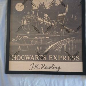 “All Aboard the Hogwarts Express — 16x16 Laser Engraved Wizarding World Wall Art”