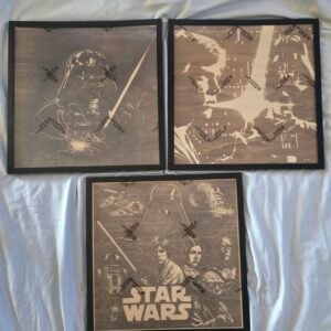 “A Galaxy of Legends — Star Wars 16x16 Laser Engraved Basswood Trilogy Collection”