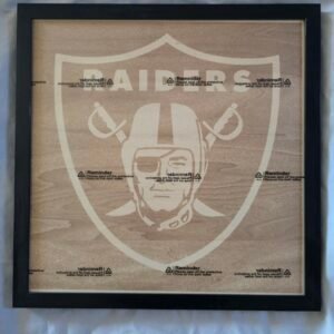 🏴‍☠️ Raiders Nation – 12x12 Laser Engraved Wall Art