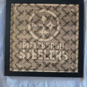 🏈 Steelers Nation – 12x12 Laser Engraved Wall Art