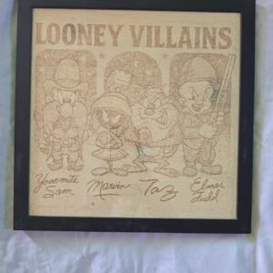 🎬 Looney Villains – 12x12 Laser Engraved Cartoon Collection