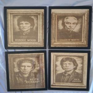 “Rock & Roll Legends — Rolling Stones 12x12 Laser Engraved Portrait Collection”