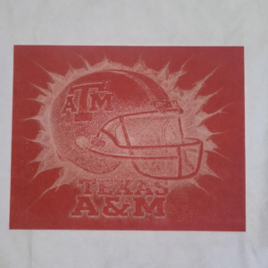 Texas A&M Laser Engraved Football Helmet