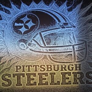 Laser engraved football helmet