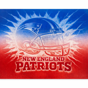 New England Patriots 8x10 Laser-Engraved Plexiglass Football Helmet Window Art