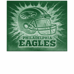 Philadelphia Eagles 8x10 Laser-Engraved Plexiglass Football Helmet Window Art